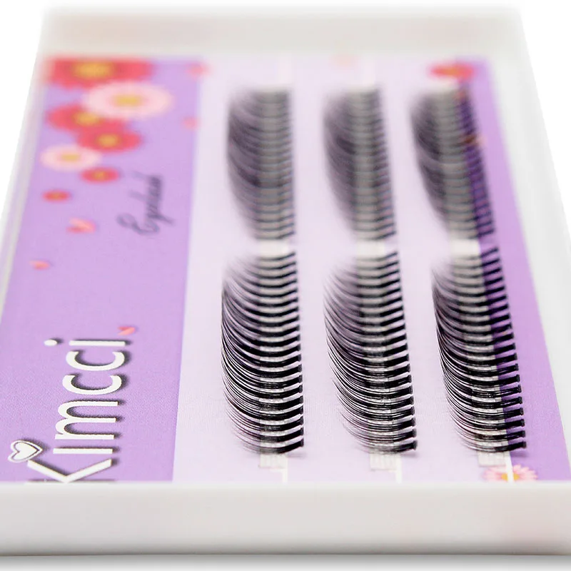 Kimcci-extensiones de pestañas postizas de visón, pestañas postizas con volumen ruso profesional, maquillaje, 8-12mm, C/D/DD Curl