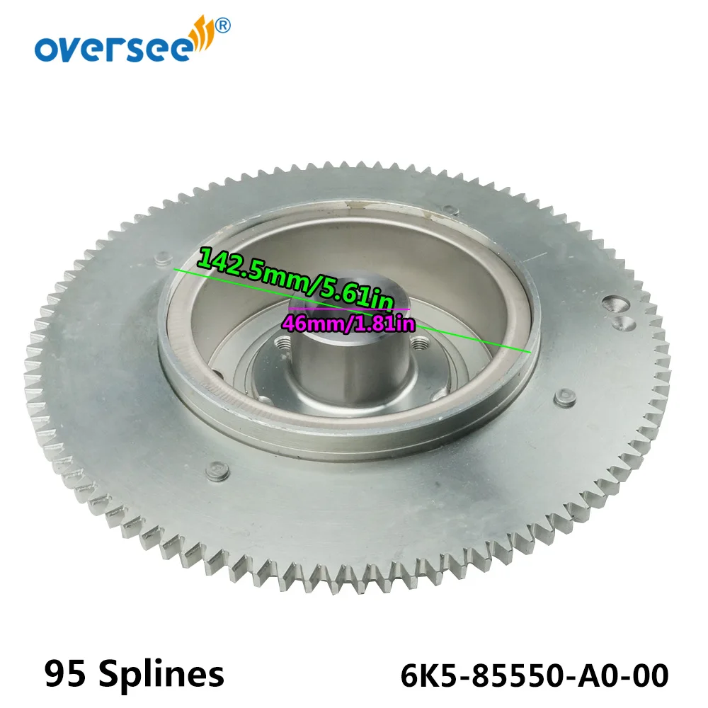 OVERSEE 60HP 70HP Flywheel Rotor 6K5-85550-A0-00 For Yamaha Outboard Engine 60HP 6K5 2 Stroke