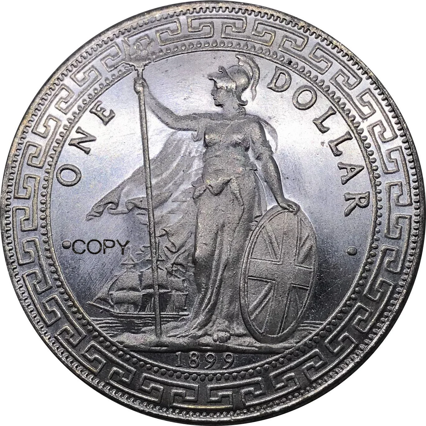 United Kingdom 1899 Coin One Dollar British Trade UK Cupronickel Plated Silver Hong Kong Metal Souvenirs Collectible Copy Coins