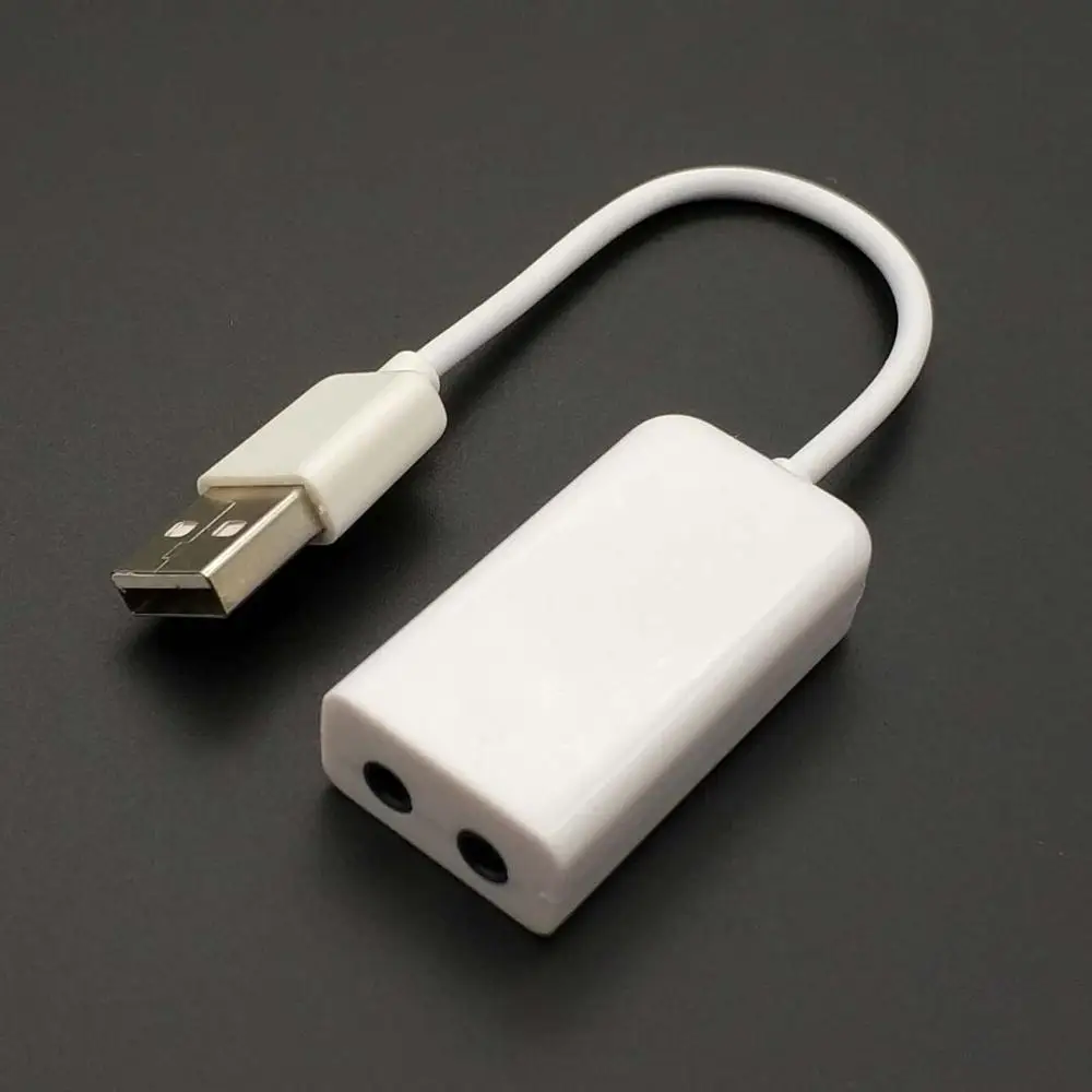 Canal virtual externo do adaptador 7.1 da placa de som audio de usb com microfone do cabo placas de som da relação de 3.5mm