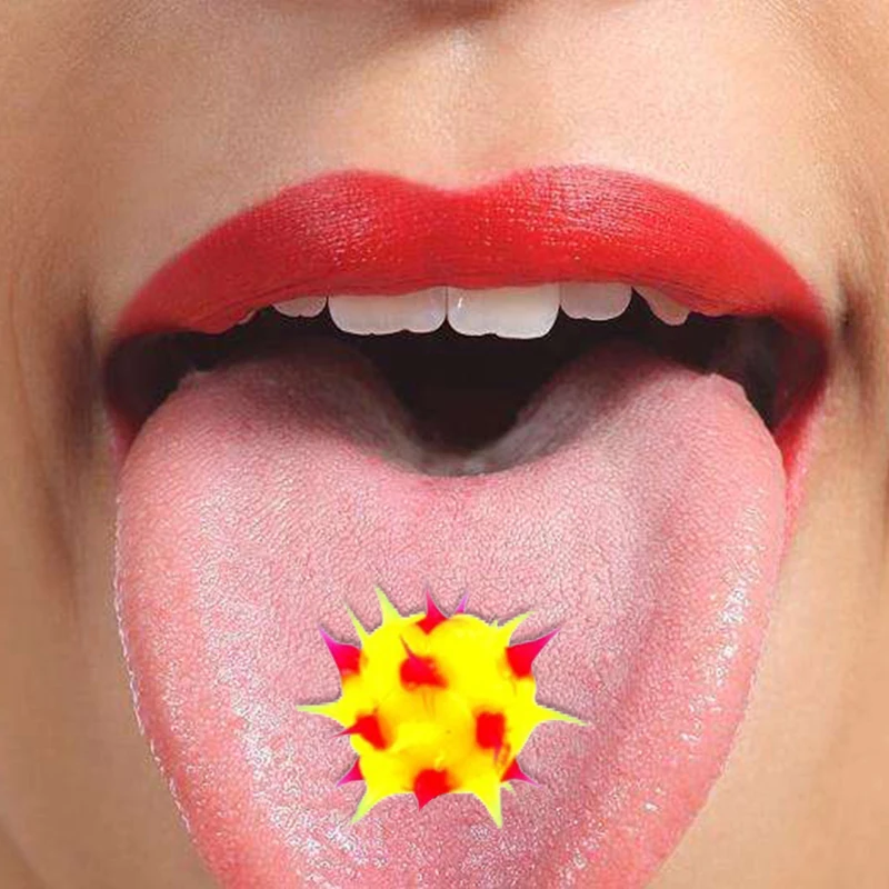 Colorful Rubber Ball Tongue Ring Surgical Steel Barbell Piercing Lengua 14G Piercing Tongue Pin Sexy Body Jewelry For Women Man