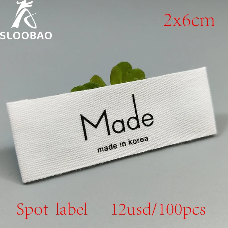 Free Shipping MADE IN KOREA Spot Garment Accessories Collar and Printed Mark Label