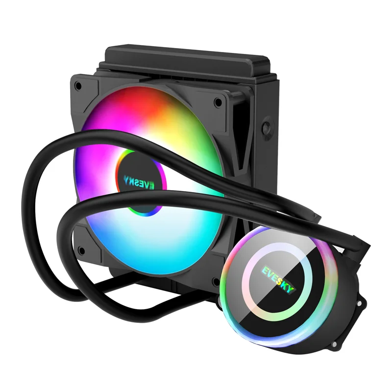 Intel/AMD CPU RGB Water Cooler Processor Radiator Water Cooler 6 Heatpipes Tower CPU Cooler Building Computer One-Stop Solution