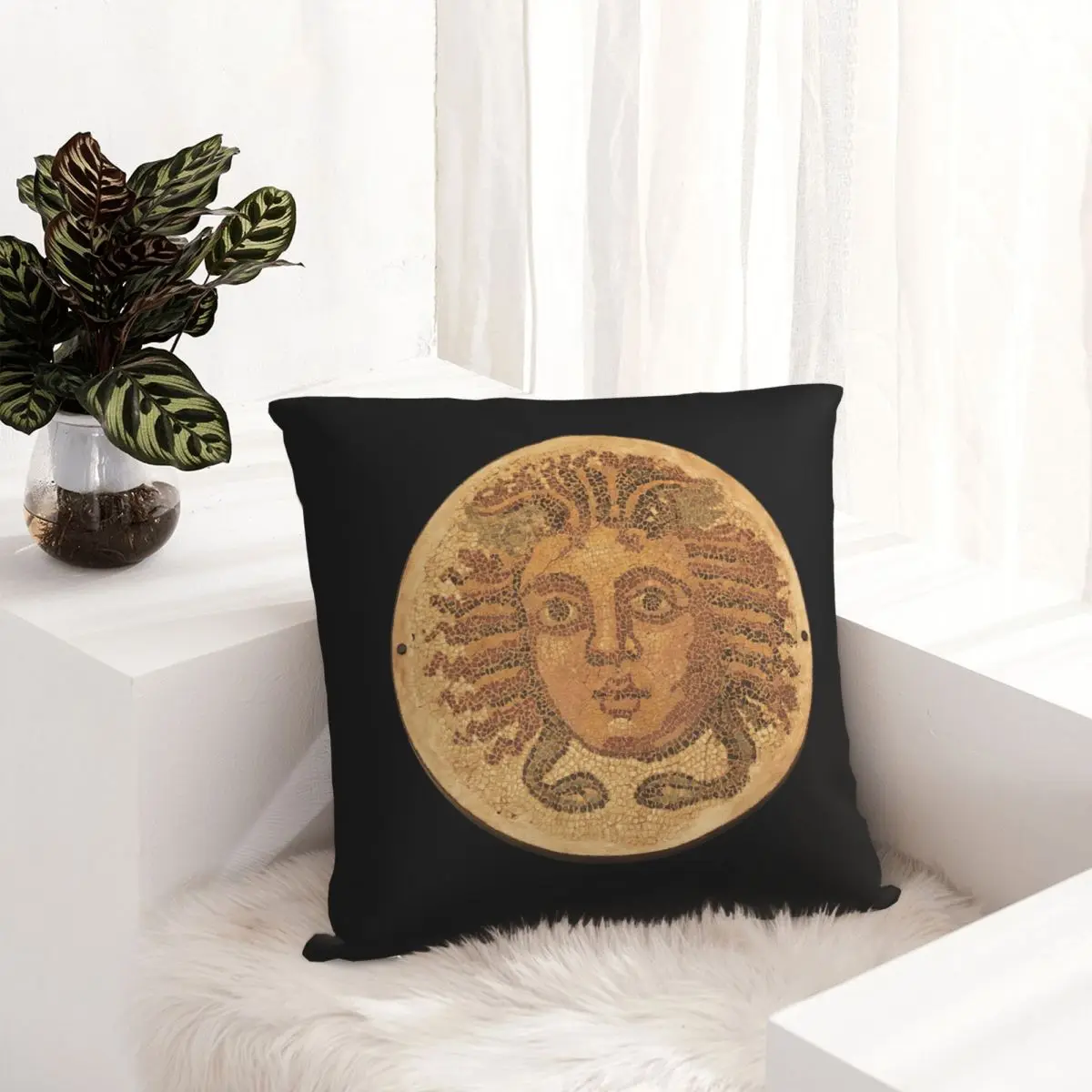 Gorgon Mozaic pillowcase printed cushion cover sofa waist pillow pillow cover