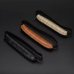 Capa de caneta com zíper, simples, proteção, anti-perdas, para caderno, marcador de mão, bolsa com elástico para armazenamento