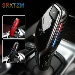 For Left Hand Driving ABS Black Red Center Console Gear Shift Knob Trim Cover For BMW G30 G31 G01 G02 G32 5 Series X3 X4 6gt