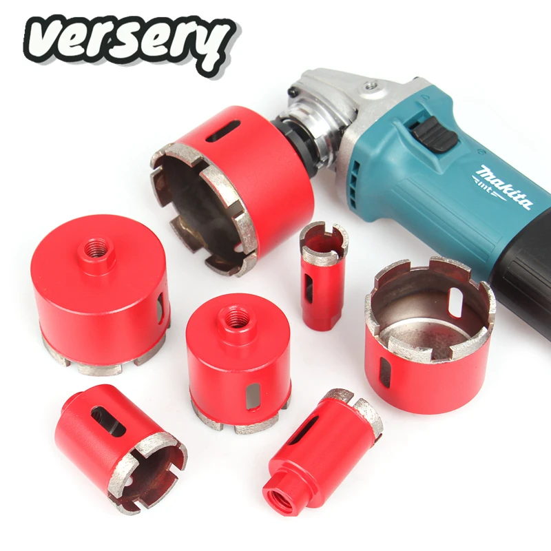 Versery 1PC 6-150mm M14 Sintering Core Bit Diamond Hole Saw Drill Bits for Marble Granite Brick Tile Ceramic Concrete Drilling