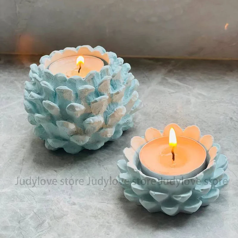 

Concrete Candle Stick Holder Mold, 3D Pine Cone Candle Holder, Base Mold, Tealight Candle Holder Mold, Mini Plants Pot Molds