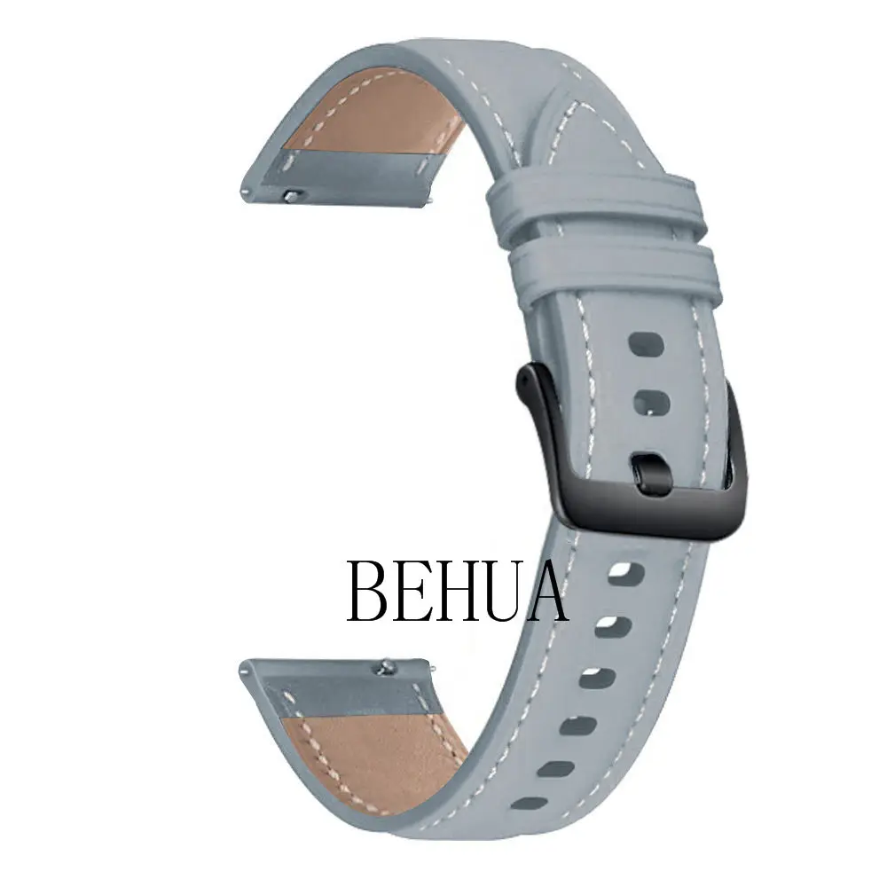 22mm Genuine Leather Strap Watchband For Xiaomi MI Watch Color Wristband Quick Releas Bracelet For Amazfit GTR 2e /GTR 47mm belt image 4