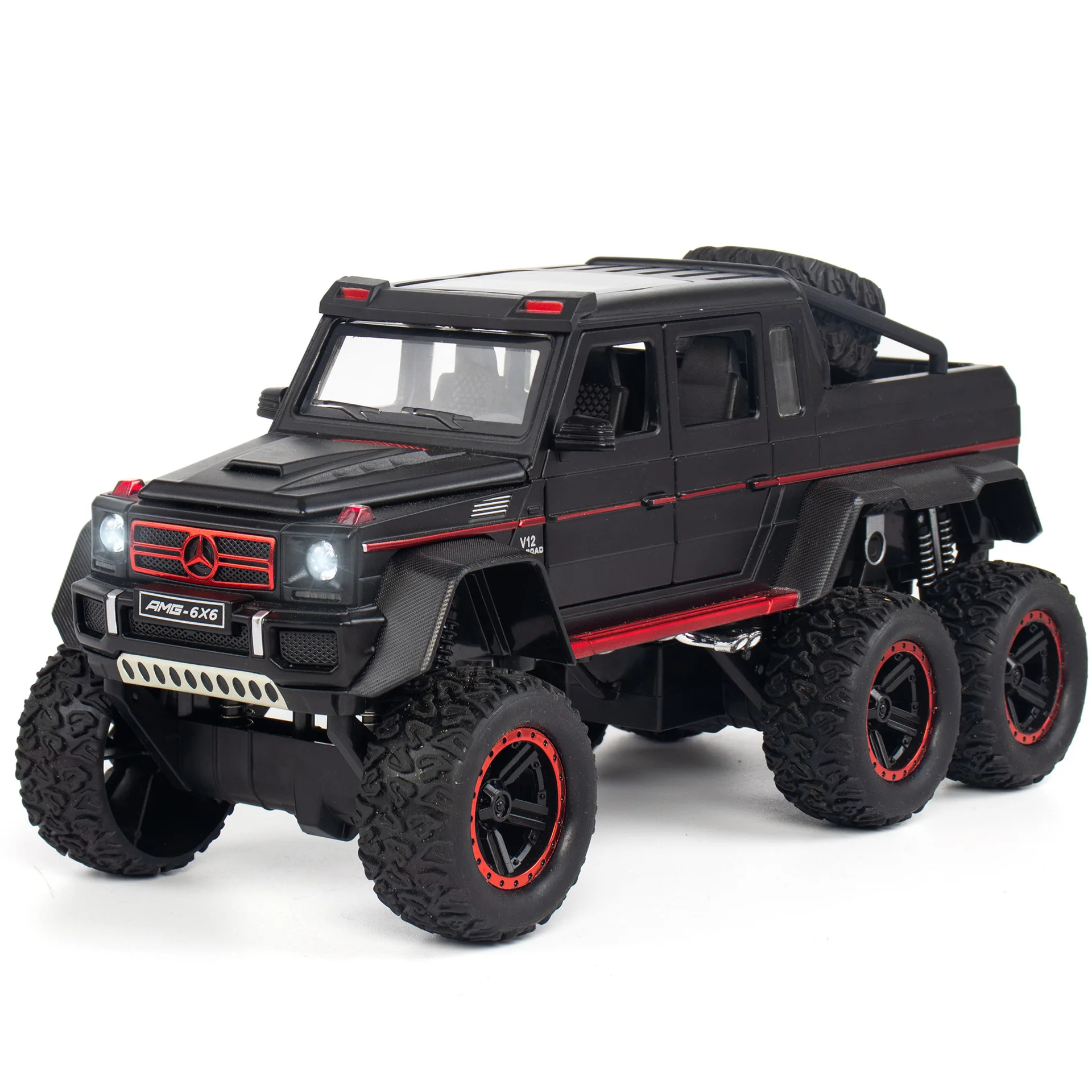 1:22 zabawkowy modelu samochodu symulacji AMG-6X6 G63 Diecast samochód samochodzik otwarte drzwi samochód z napędem Pull Back samochód zabawka kolekcja samochodzik dla dziecka prezenty