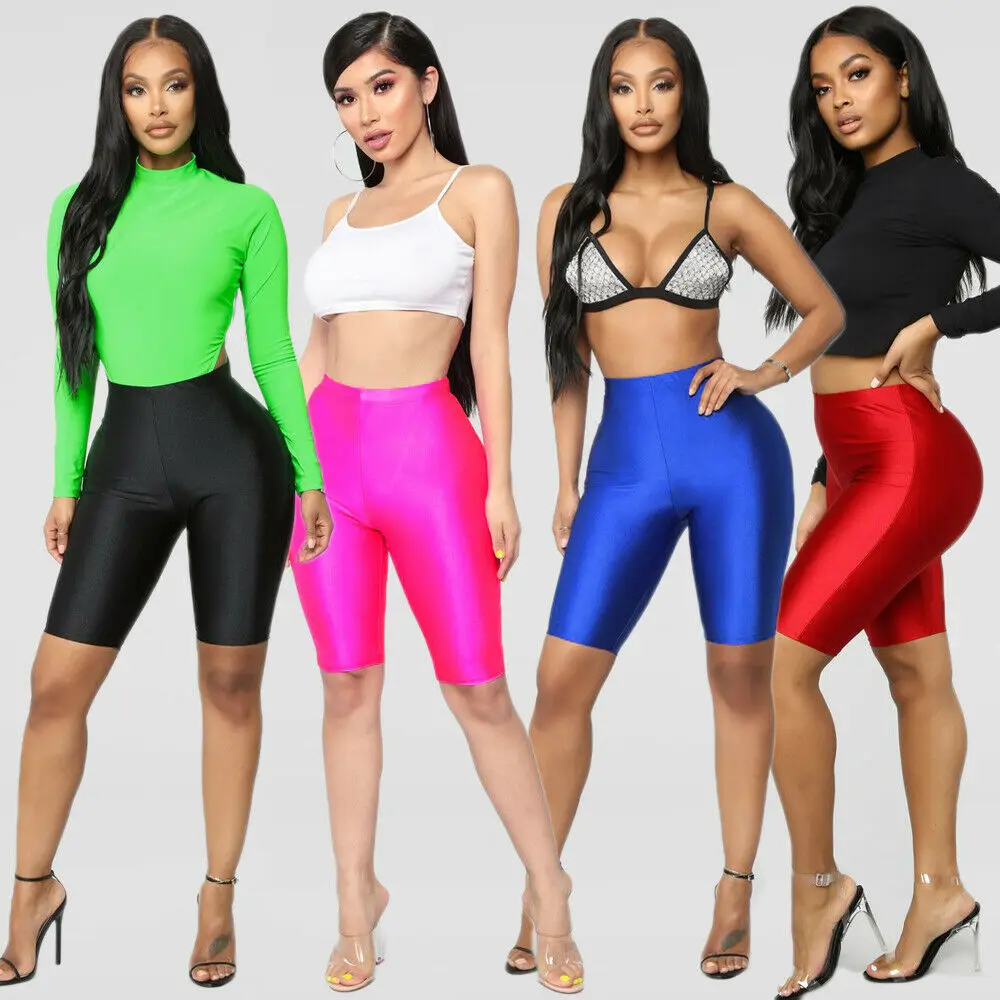 Women Cycling Shorts Dancing Gym Biker Slim Active Sports Solid Sexy Skinny 2024 New Summer Athleisure fashion