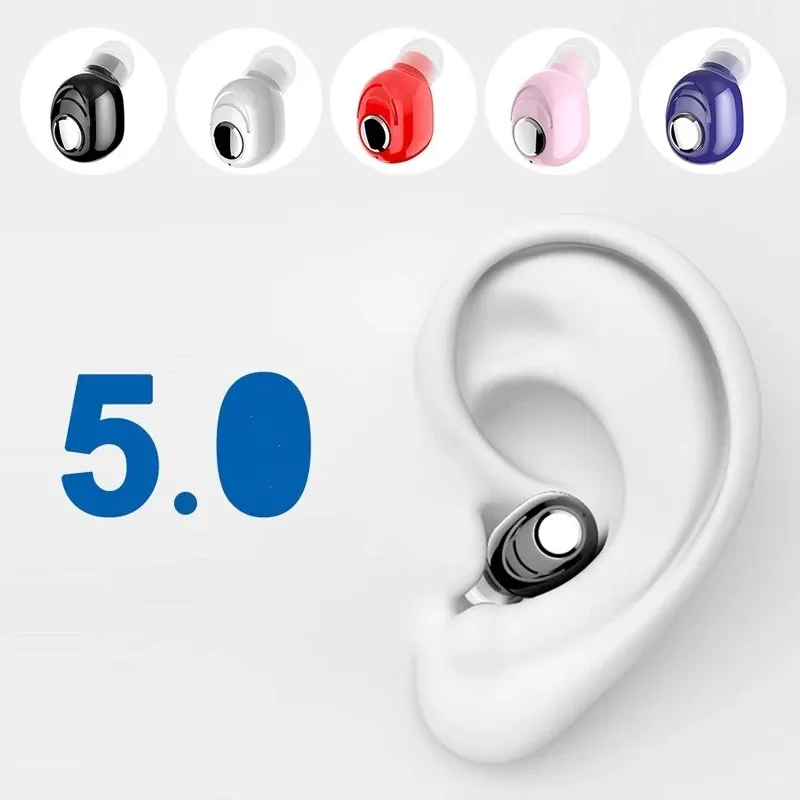 Bluetooth Headset Bluetooth 5.0 Handsfree Headphones Mini Wireless Mobile Phone Earphone Earbud Earpiece For iPhone xiaomi