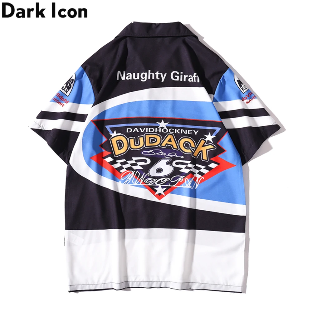 Dark Icon Summer Polo Shirt Men Vintage Streetwear Men's Hawaiian Shirt