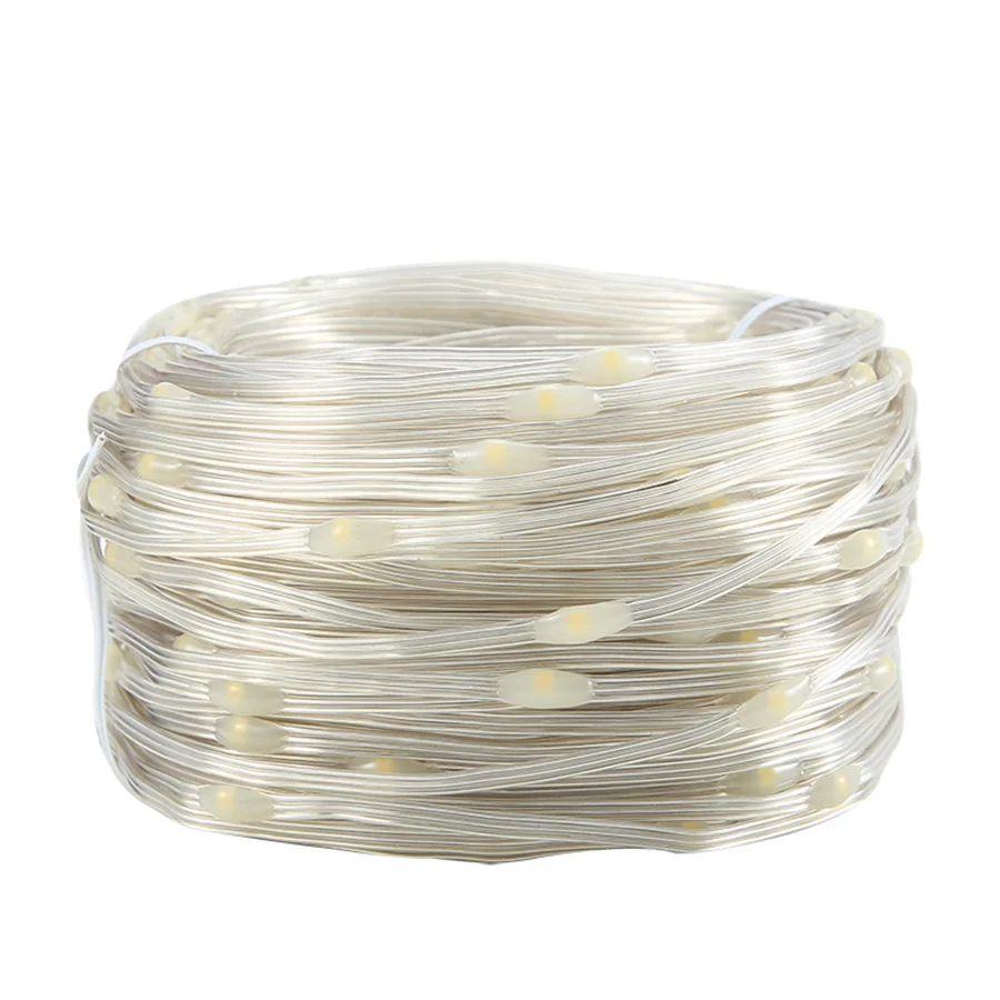 10/50/100M LED Rope String Light Waterproof Christmas PVC Copper Wire Tube Fairy Garland Light Garden Fence Path Tree Decor