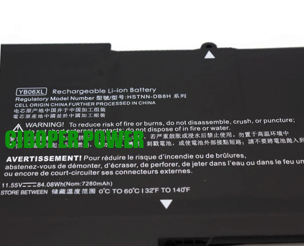 CP الأصلي بطارية كمبيوتر محمول YB06XL 11.55 84.08WH ل x360 15-ch000 15-ch004na 15-CH011DX 15-CH005NG HSTNN-DB8V AKKU