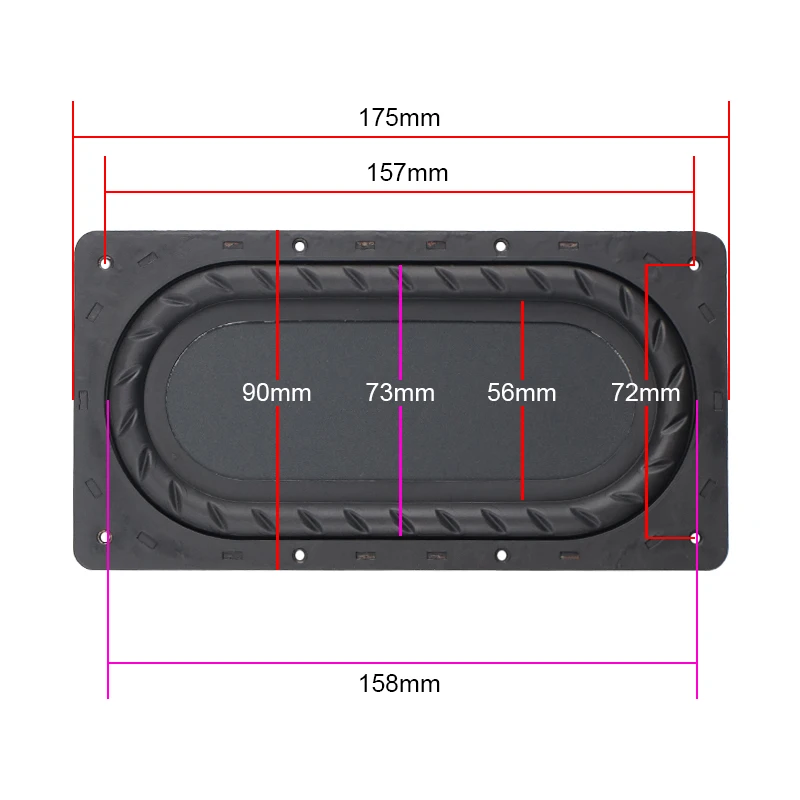 GHXAMP 175MM*90MM Bass diaphragm Low Frequency Radiator 5 Inch 6 Inch Passive Bass Film Enhanced Bass 2Pcs