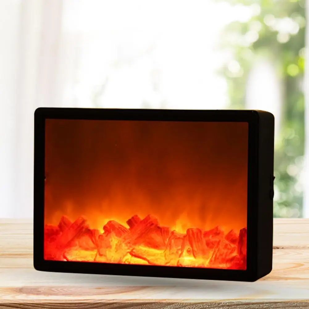 Artificial Fireplace Delicate Fireplace Light ABS Nice-looking Practical LED Flame Lights Indoor Faux Fireplace