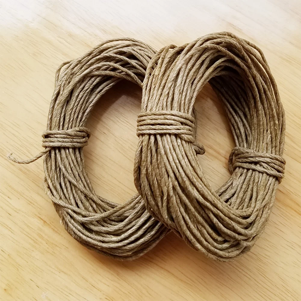 

Thicker natural100% Linen waxed cords 20m-100m/lot rope string theads for DIY handmade