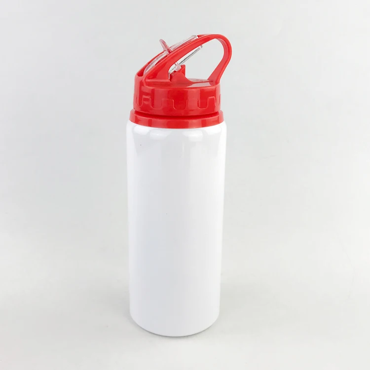 12pcs/lot Sublimation Blank Sports Cup 600ml  Water Bottle Sports Kettle Sport Travel Cup Sippy Cup with Drinking straw