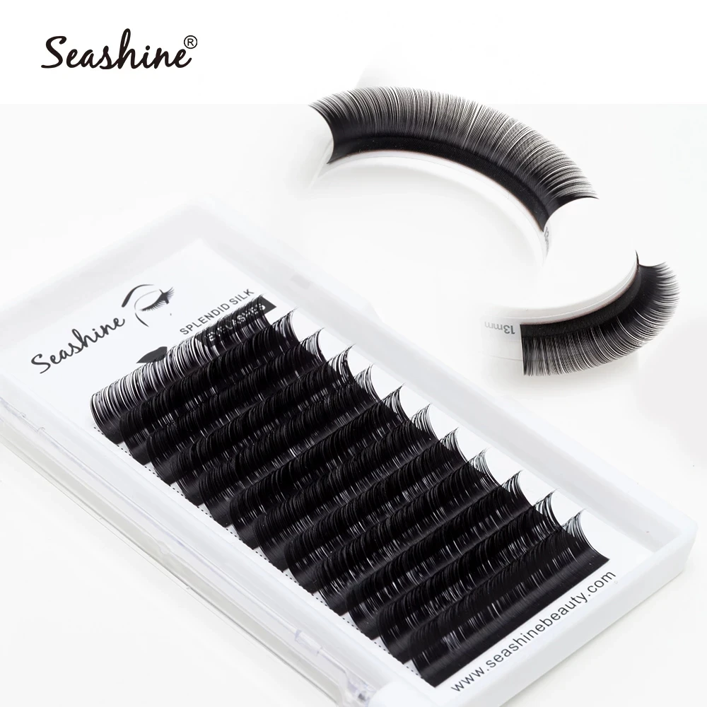 

Seashine Classic Faux Mink Lashes individual Lash Cilios Professional Soft Natural L Curl Idividual Black Eyelashes Extension