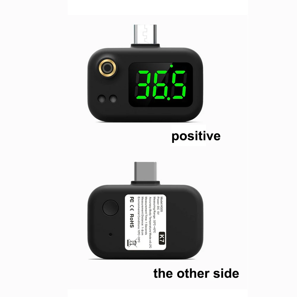USB Smart Thermometer LED-Anzeige Mini-Handy Infrarot-Thermometer Typ C/Android/Apple Plug Temperatur mess schatz