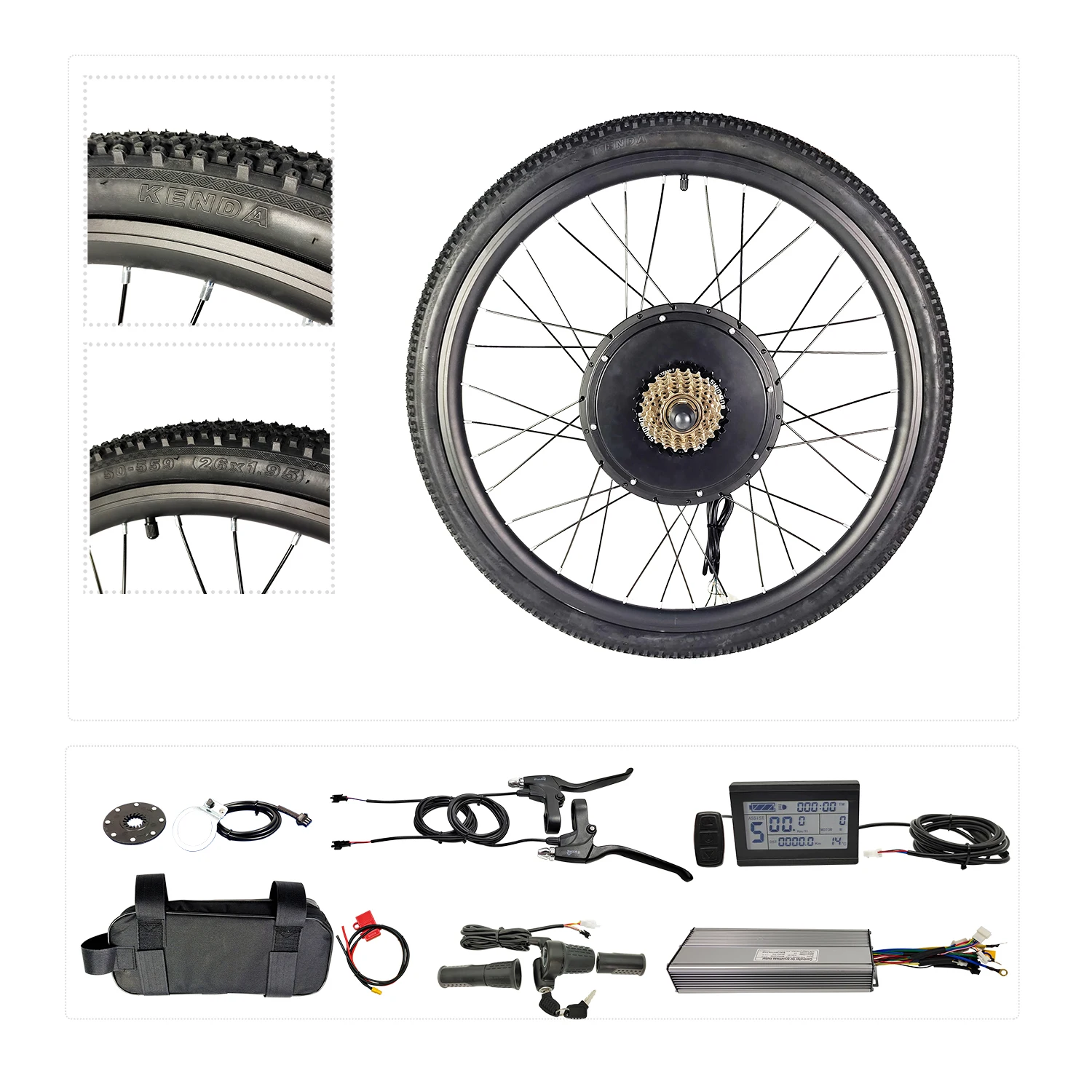 EU DUTY FREE EBike Rear Motor Wheel Conversion Kit 36V 48V 1500W  20