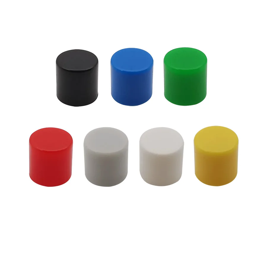 70Pcs 6*6mm Micro Tactile Push Button Switches A56 Plastic Switch Cap Hat Red Black Blue Grey Yellow Green White