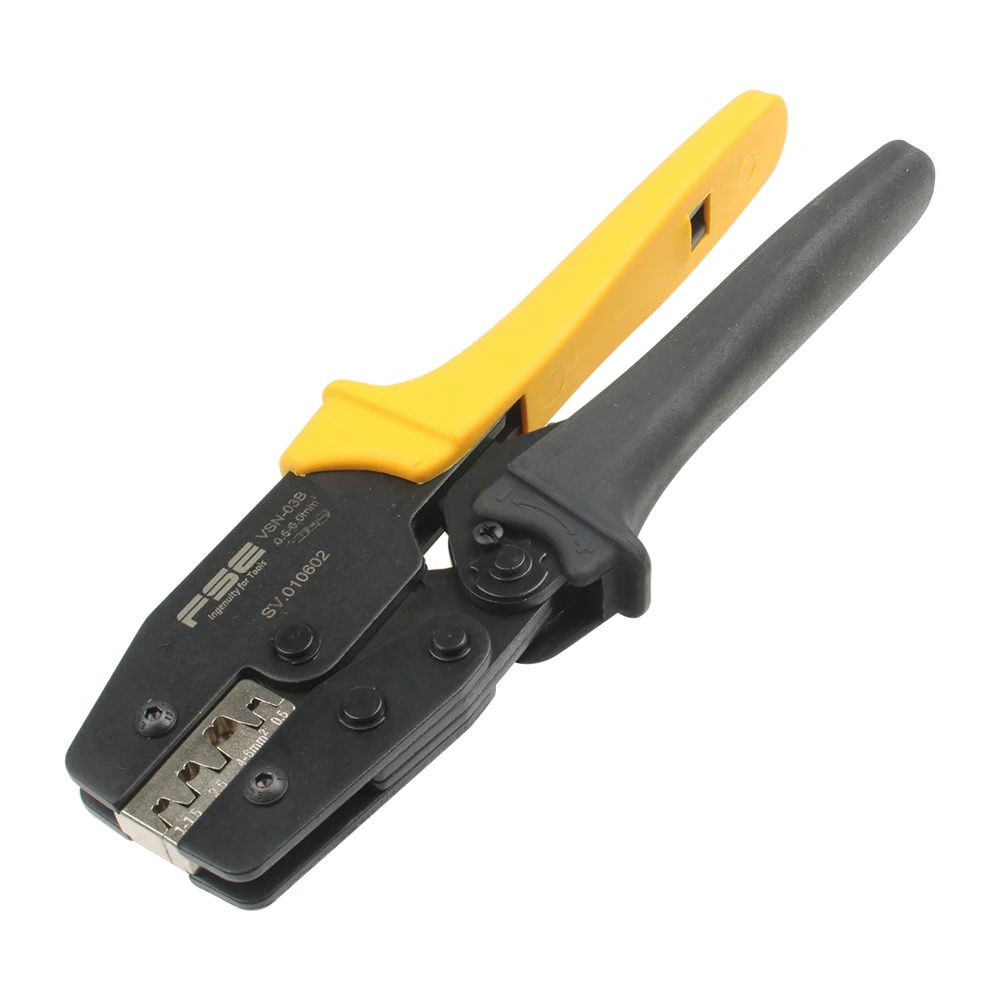 As abas e os receptáculos não isolados que friso ferramentas alicates bondes braçadeira do tipo da elevada precisão VSN-03B 0.5-6mm2 20-10awg