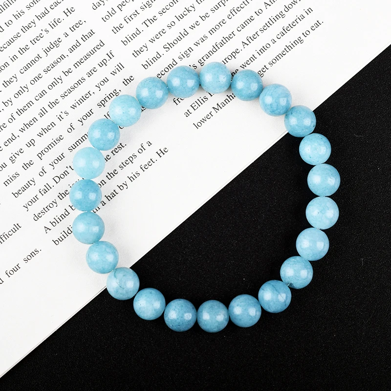 Natural Aquamarines Bracelet on Hand for Women Crystal Quartzs Stone Reiki Energy Bracelet Men Charm Yoga Jewelry Gift Pulsera