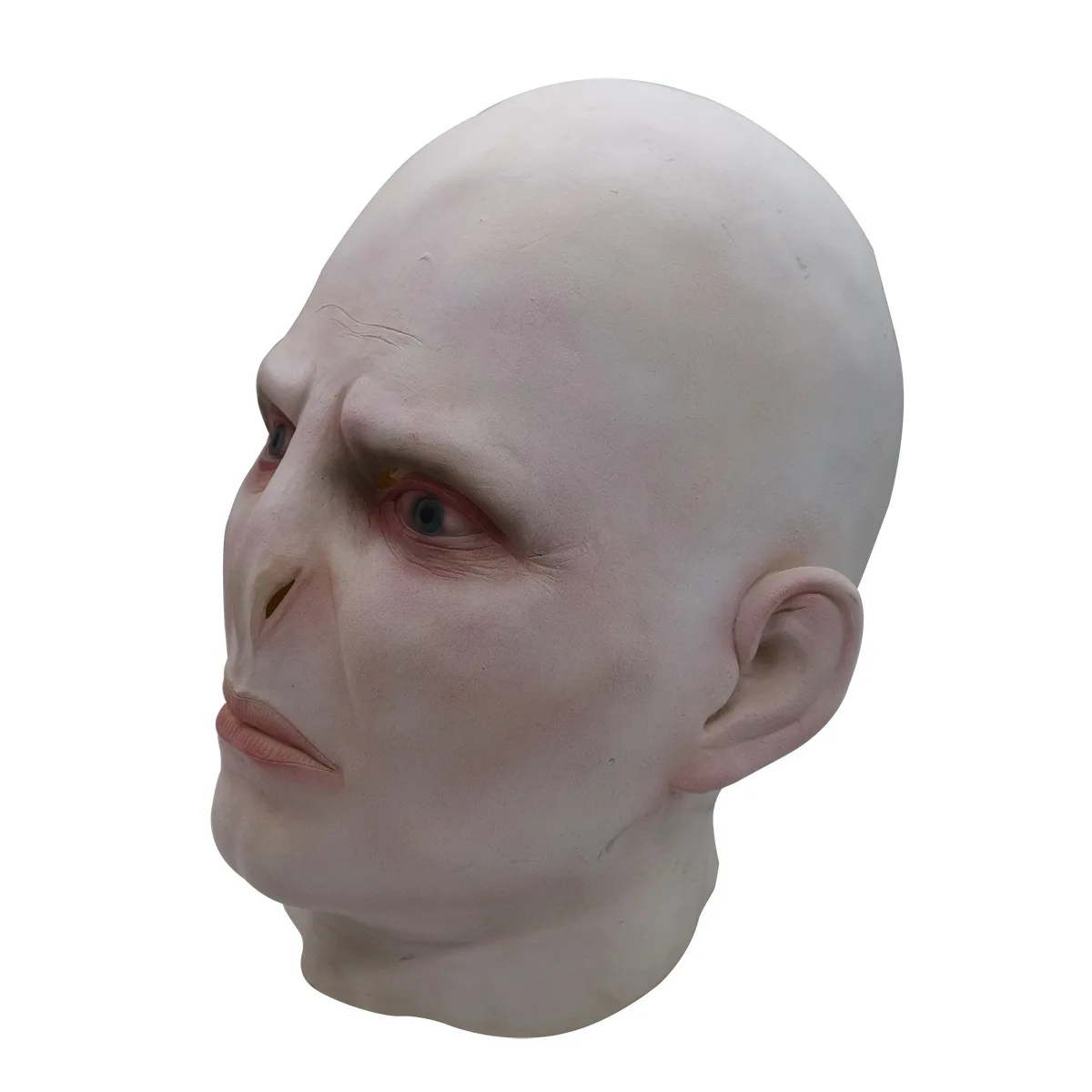 Adult Lord Voldemort Cosplay Helmet Mask Men Fleshcolour Full Head Latex Mask Halloween Costume Prop