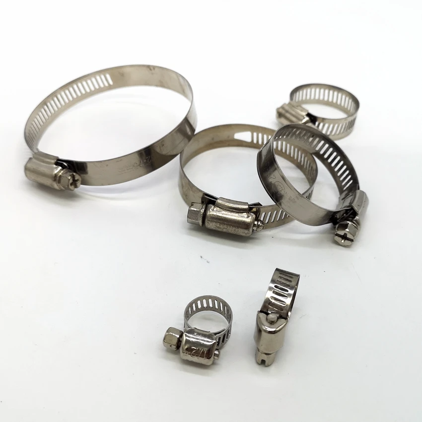 10PC Hose Pipe Clamp  Adjustable Drive Hose Clamp Fuel Line Worm Size Clip Hoop Hose Clamp Hose Pipe Clamps