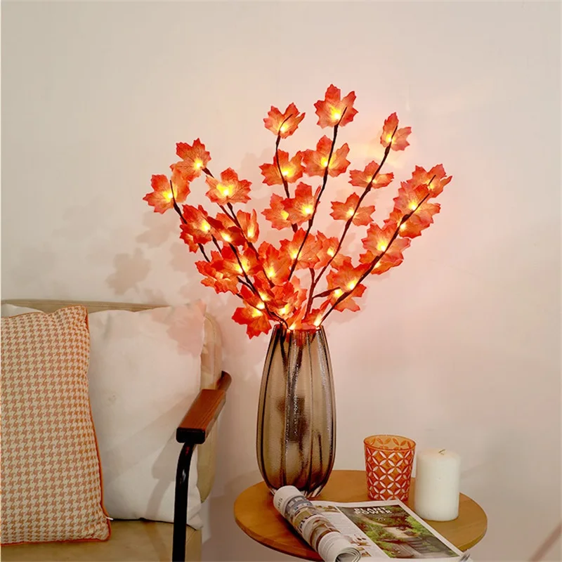 Simulation Künstliche Blume Orchidee Zweig LED Nachtlicht Vase Füllstoff Blume Lichterkette Für Hochzeit Valentinstag Party Decor