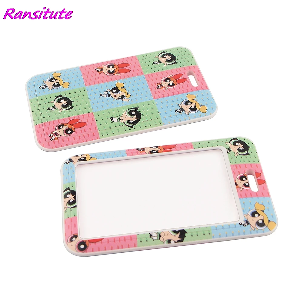 Ransitute R1998 Cartoon Girl Personality Card Holder ID Holder Bus Card Holder Staff Card Lanyard For Keys Phone DIY Hang Rope