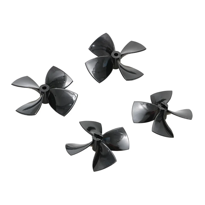 1Pair PC 4-blade Propeller Outer Dia. 60mm 70mm 80mm Aperture 5mm Ducted Screw for RC Pattern Trawler Vessel Fishing Bait Boat