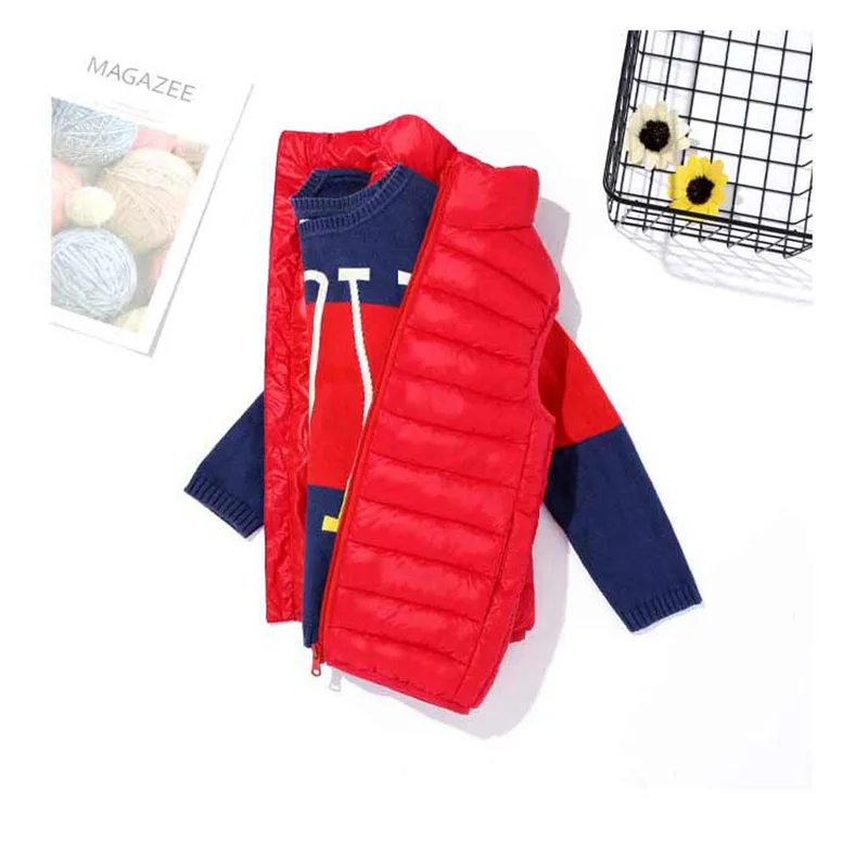 Child Waistcoat Coats Children Outerwear Warm Cotton Turtleneck Baby Boy Girl Vest 3-16 Years Old Kids Clothing Spring & Autumn