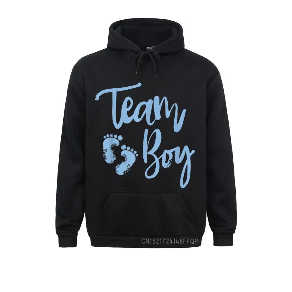 

Gender Reveal Baby Shower Hooded Tops - Team Boy Hoodies For Men Unique Sweatshirts Cosie Brand New Hoods Long Sleeve