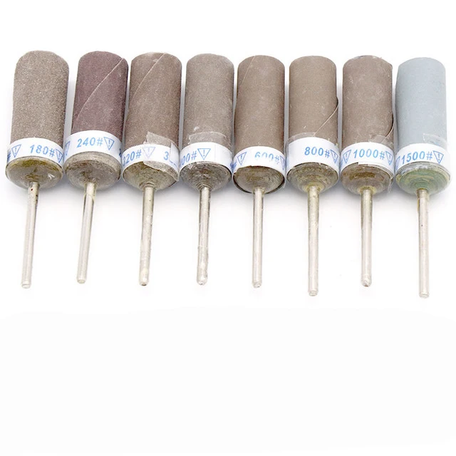 5Pcs Grit 180 to 1000 Sand Paper Bar Sandpaper Rotary Cutter 2.35mm Rod Abrasive Grinding Head