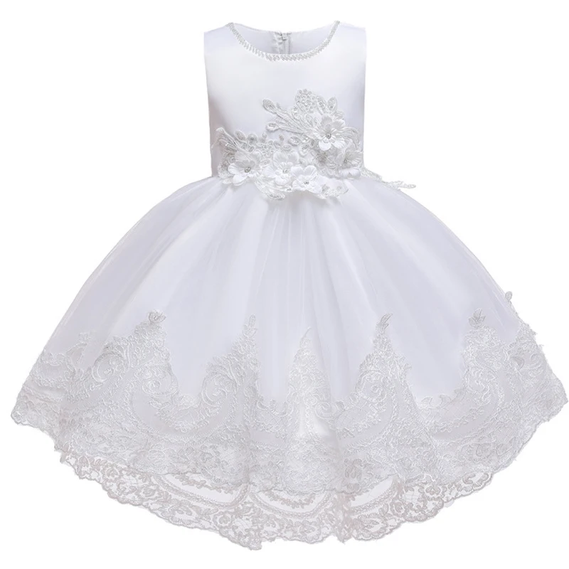 

3-10Y Vintage Embroidery Baby Girls Dress Opening Ceremony Clothing Tutu Party Elegant Wear Girls Princess Dress Kids Vestidos