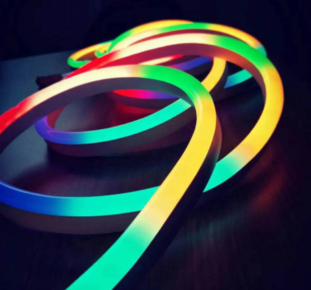 20m/lot WS2811 60leds/m LED Neon Pixel Strip WS2811 12V RGB Waterproof Flex Neon Rope Light PVC Neon Strip Light Tape