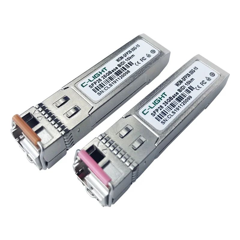 C-LIGHT SFP2825GBD10  Compatible with Finisar SFP28-25G 1270nm-TX/1330nm-RX 10km solution Networks Data Center