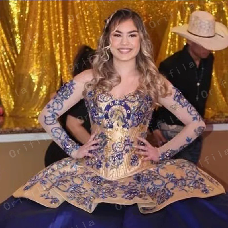 Vestido mexicano credibilidad en venta de vestidos de quinceaneras vestido de mangas compridas 2021 vestidos de xv años baile vestidos