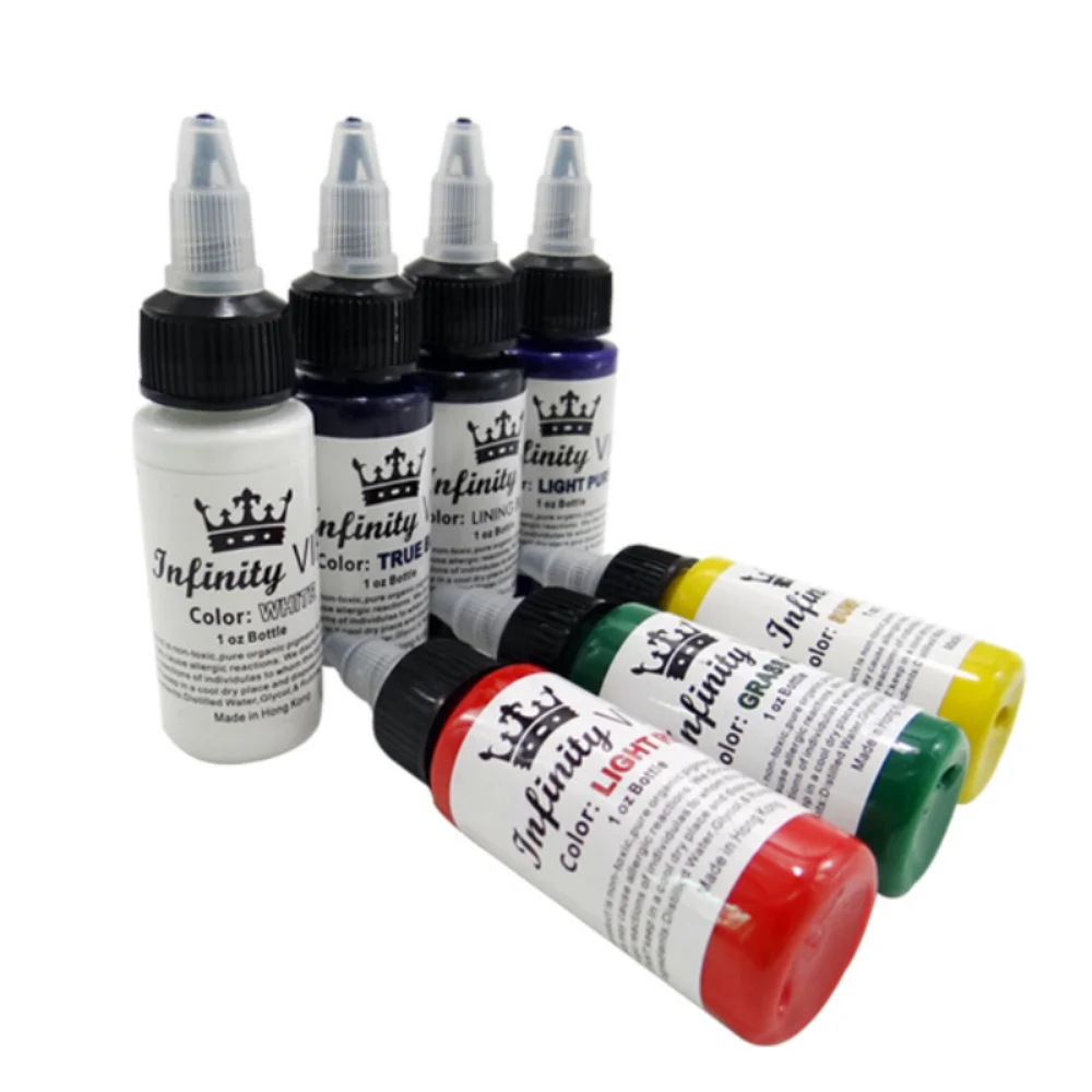 30ML/Bottle Professional Tattoo Pigment Inks Safe Half Permanent Tattoo Paints Supplies For Body Beauty Tattoo Art Tattoo Ink