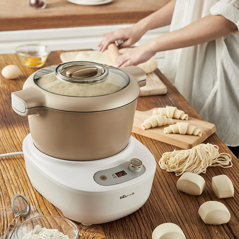 220V Electric 5L Dough Mixer Automatic Home Kitchen Food Mixer With Non-stick Inner And Fermenting Function