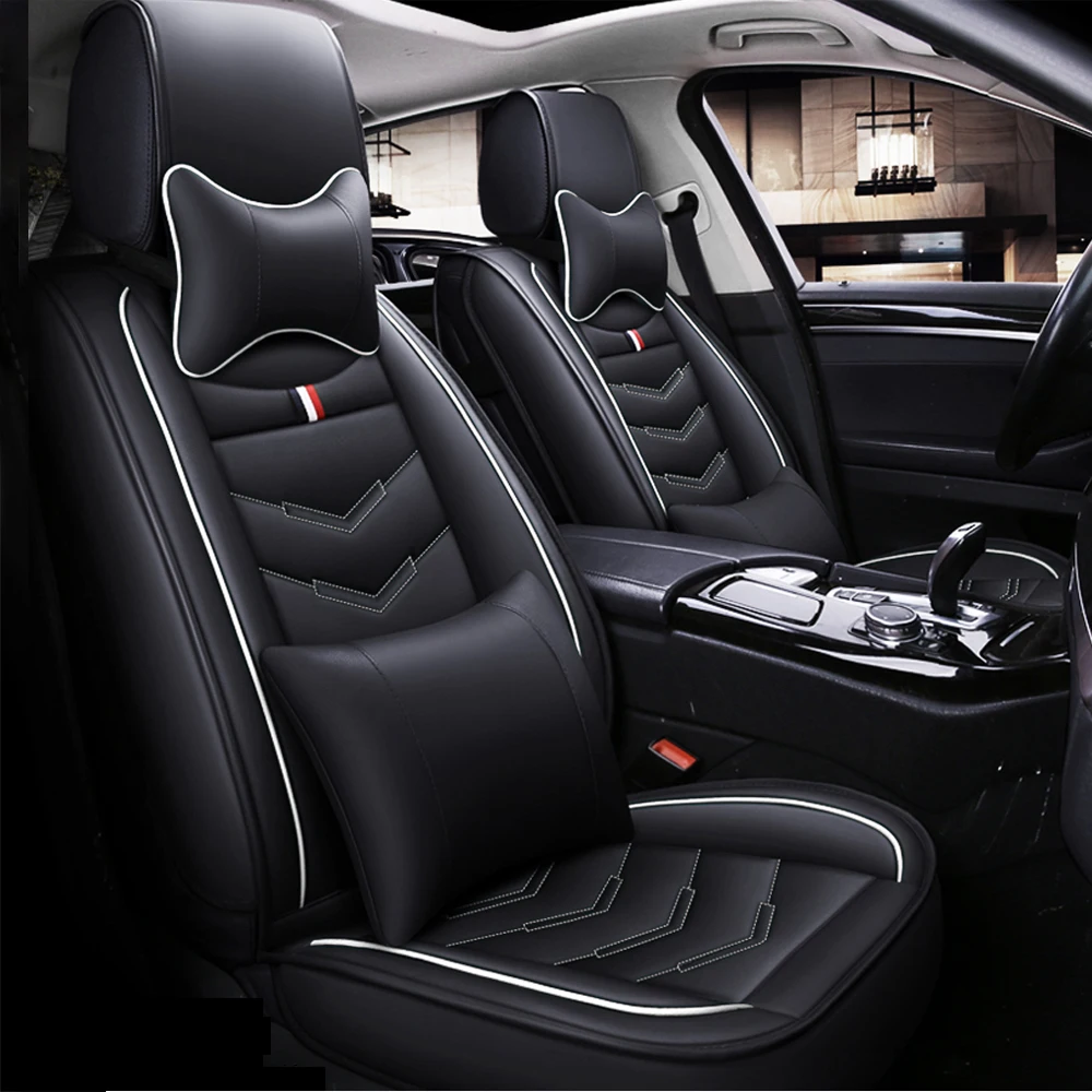 

5Seats Leather Car Seat Covers For Volkswagen Golf Amarok Canyon Aventura Atlas Beetle Jetta Bora Polo CC Cars Seat Cushion Pad