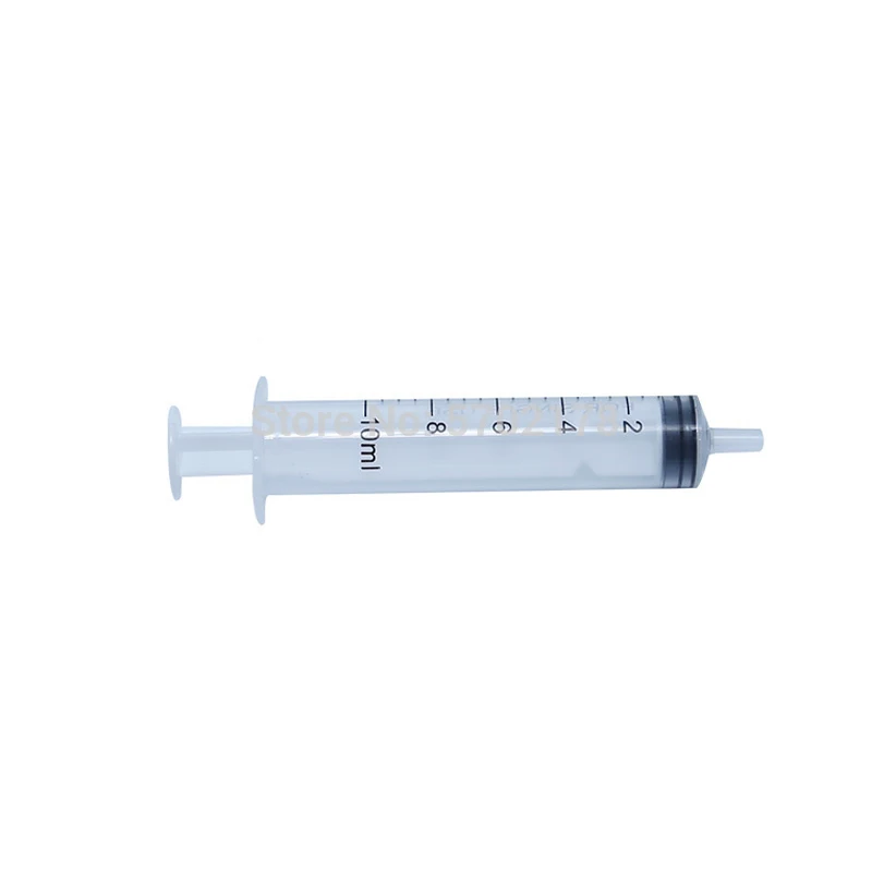 Seringa de cola para morcego 10ml, seringa de plástico adesivo para distribuição de animais de estimação, cartucho de tinta nutricional para fechar com 10 peças