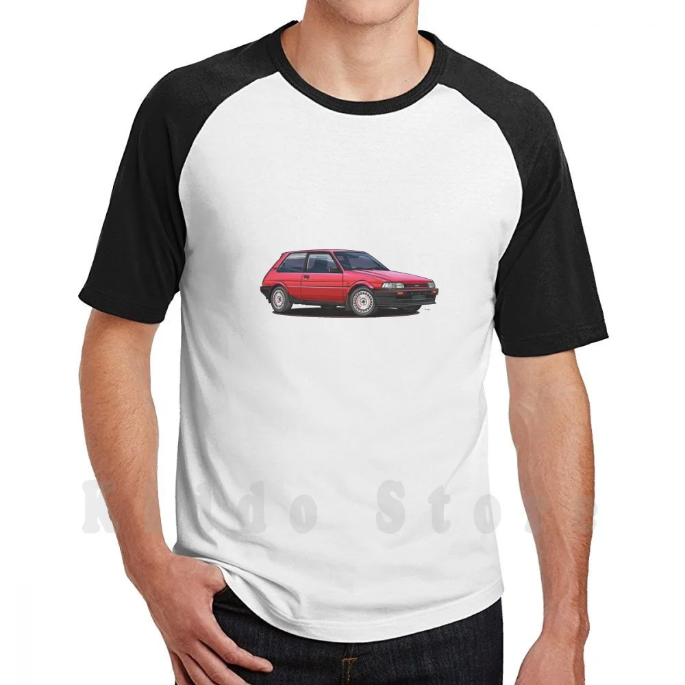 Corolla Ae82-Red T Shirt Cotton Men DIY Print Cool Tee Corolla Ae82 Gti Gt Gts Fx16 4age