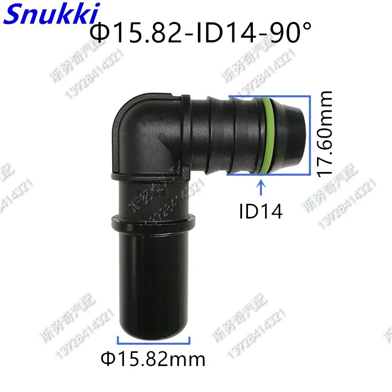 15.82mm 15.82 ID14 male connector male end piece of 90 degree Fuel pipe joint Fuel line quick connector for CAR 2pcs a lot