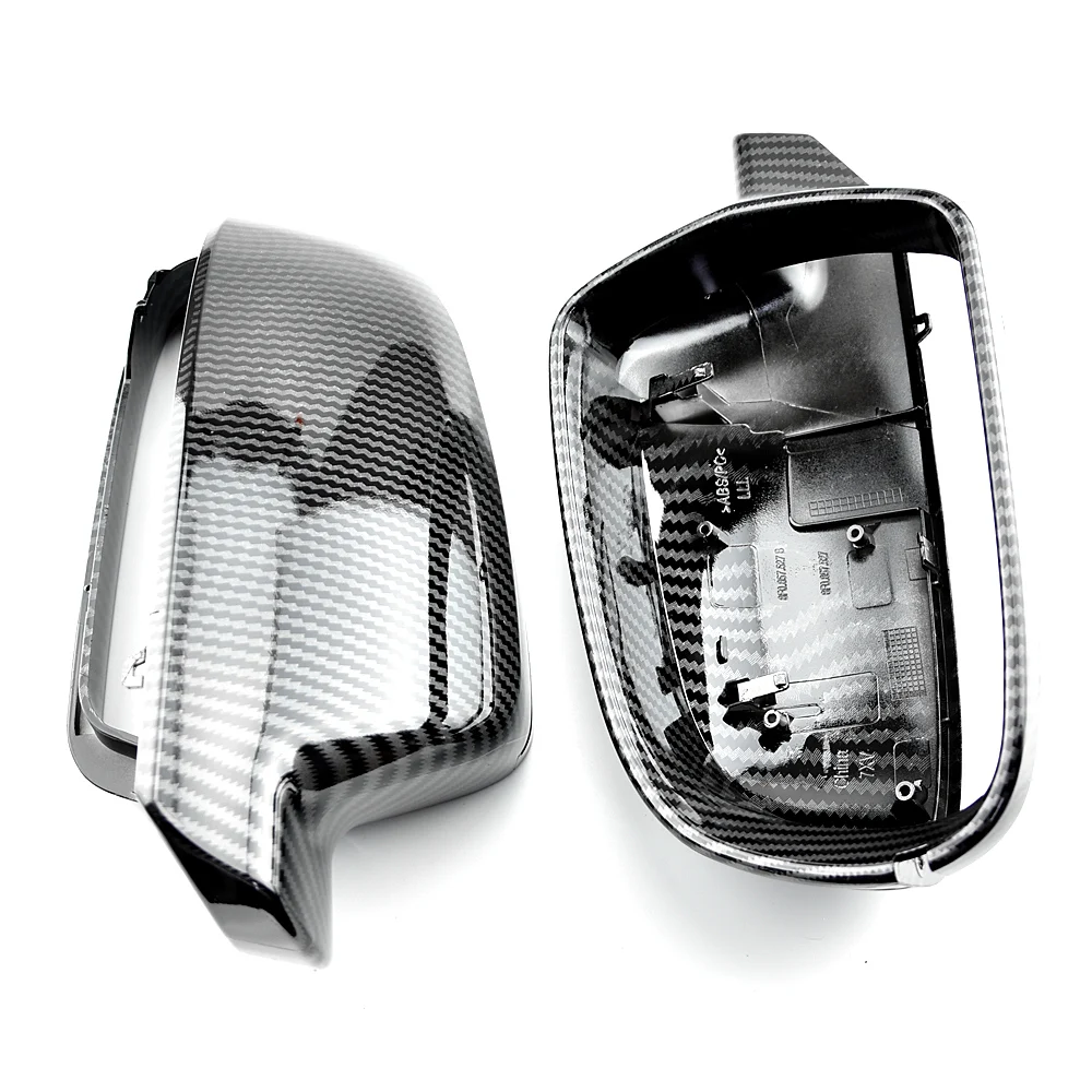 Carbon Fiber Style Mirror Cover Rearview Side Mirror Cap S Line For Audi A4 B8 A6 C6 A5 Q3 A3 8P