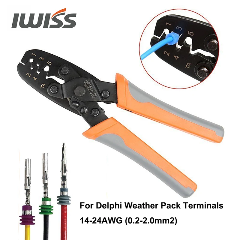 Imagem -04 - Weather Pack Crimper Tools para Crimpagem Delphi Perfurado Weather Pack Terminais ou Conectores Metri-pack Iwiss-iws1424b