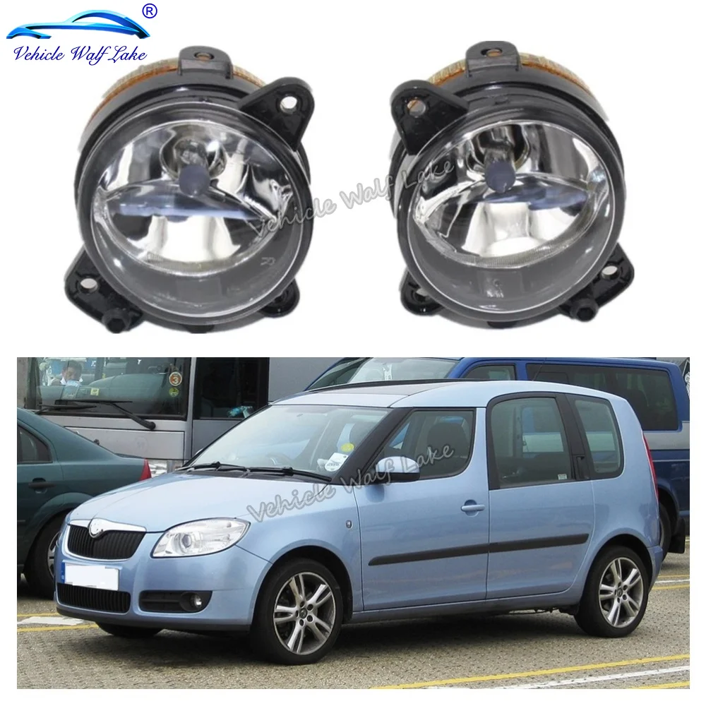 

2pcs Fog Lamp For Skoda Roomster 2006 2007 2008 2009 2010 Front Fog Lamp Fog Light With Halogen Bulbs